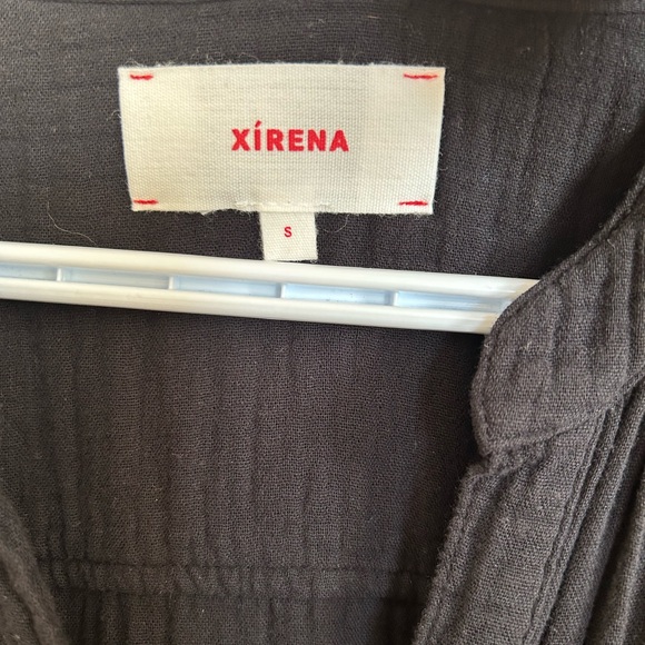 XiRENA Black Cotton Gauze Button-Up Tie Belt Maxi Dress - Picture 5 of 10